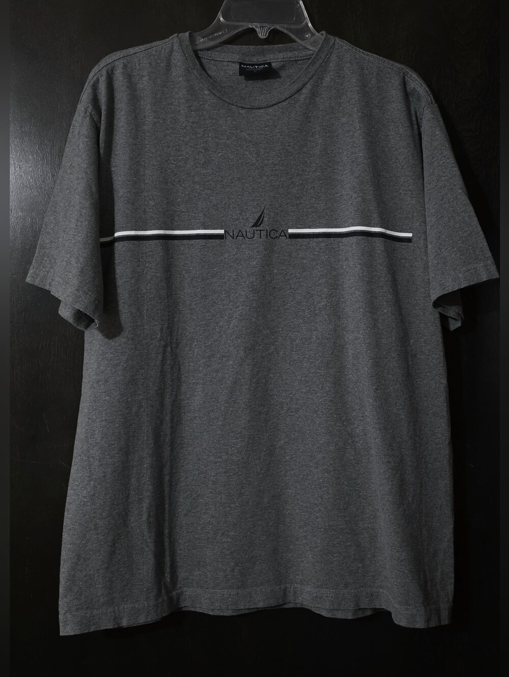 Nautica Y2K Men's Gray Short Sleeve Crewneck T-Shirt Men's Size XL Unisex